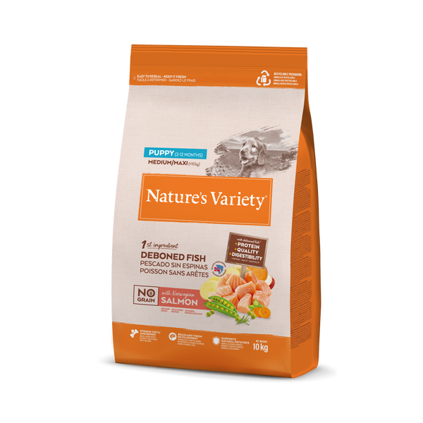 NO GRAIN PUPPY MED/MAXI SALM&Oacute;N NORUEGO