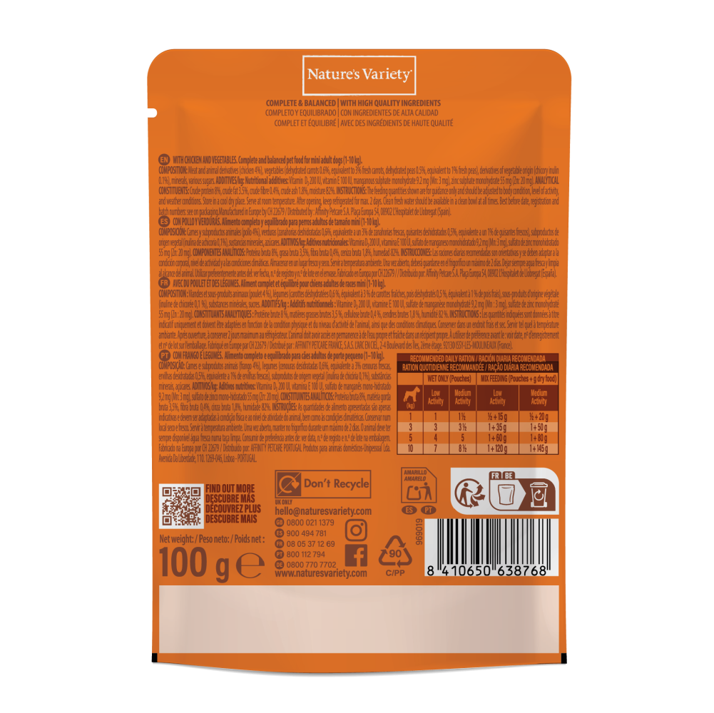 BITES IN GRAVY WITH CHICKEN & VEGETABLES