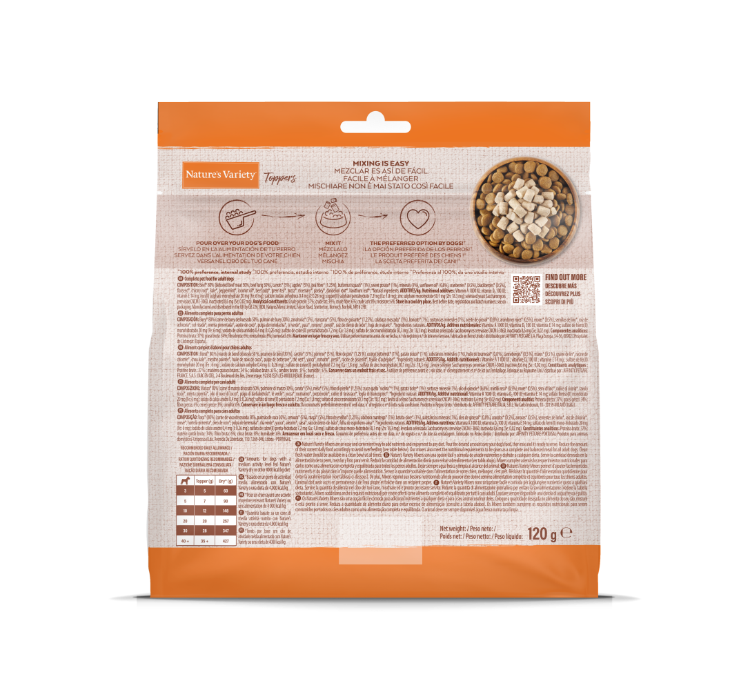  Toppers de Buey Liofilizados para Perros