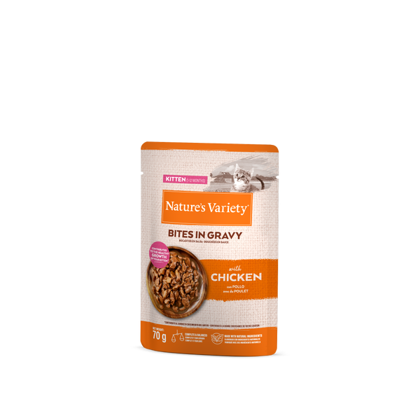 BITES IN GRAVY KITTEN WITH CHICKEN