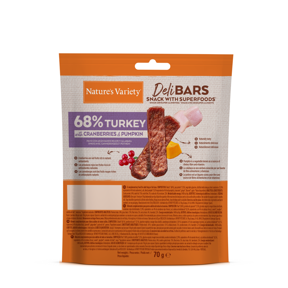 DeliBars Superfood Snacks Pavo
