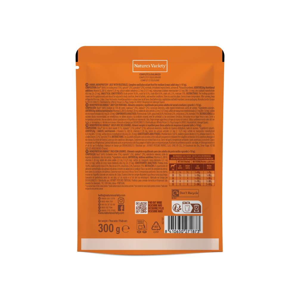 PAT&Eacute; MONOPROTE&Iacute;NA ANIMAL ADULTO MED/MAXI VACA