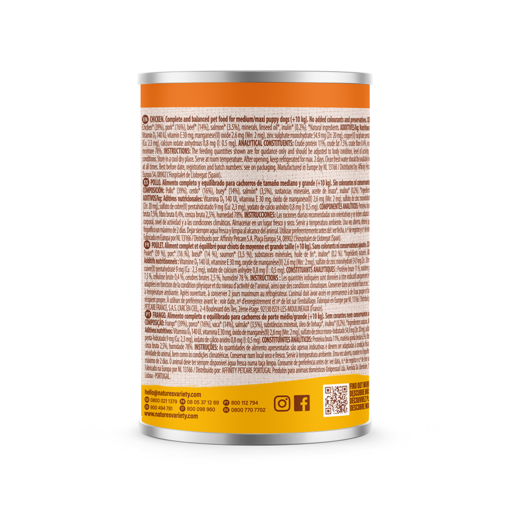 PAT&Eacute; PUPPY MED/MAXI CHICKEN