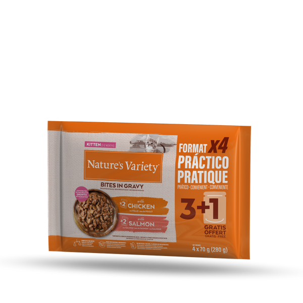 Bites in gravy Kitten with Chicken and Salmon