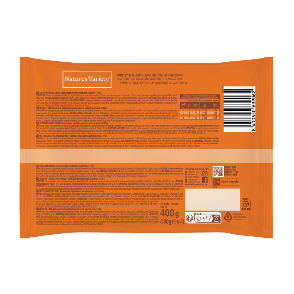 BITES EM MOLHO FLOWPACK COM FRANGO E SALM&Atilde;O