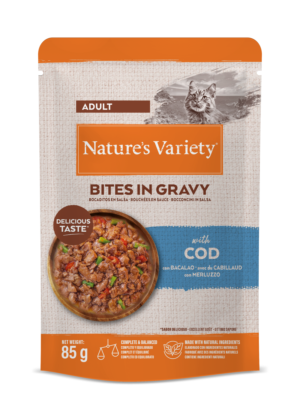 NVC BITES IN GRAVY WITH COD