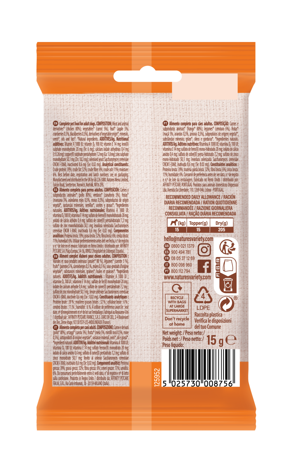 Toppers de Pollo Liofilizados para Perros