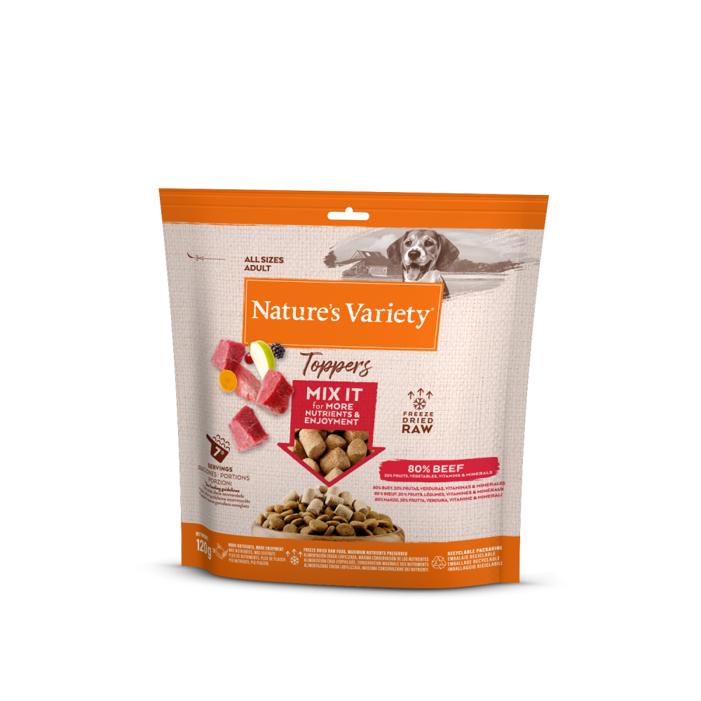 NATURE'S VARIETY FREEZE DRIED TOPPERS B&OElig;UF