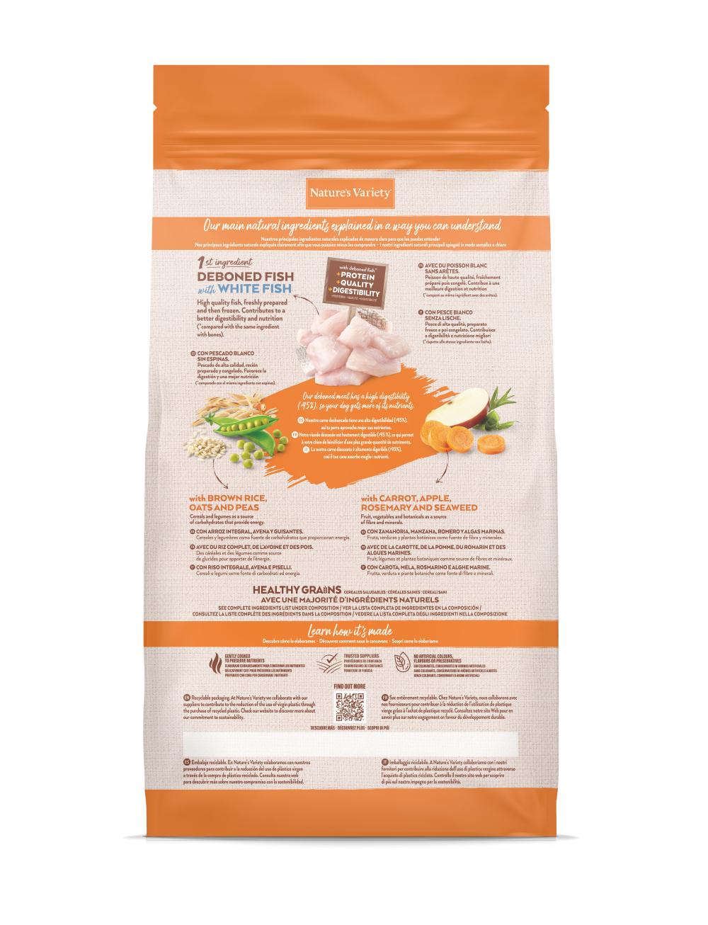 HEALTHY GRAIN ADULT MED/MAXI PESCADO BLANCO