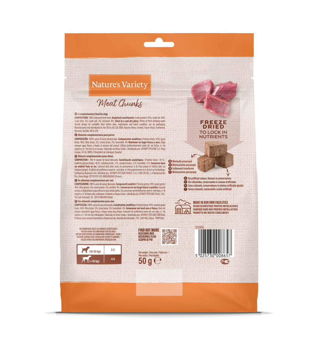 NVD FREEZE DRIED CHUNKS BEEF