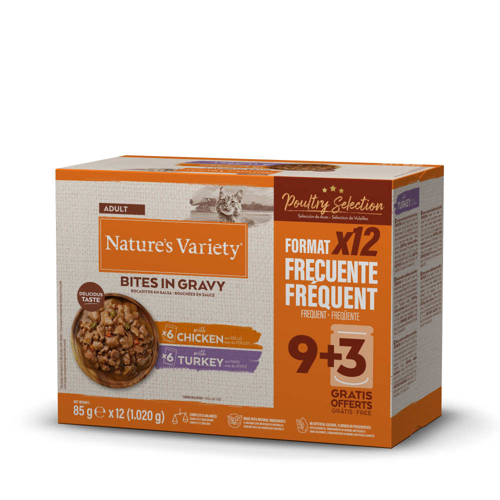 NVC BITES IN GRAVY MULTIPACK POULTRY