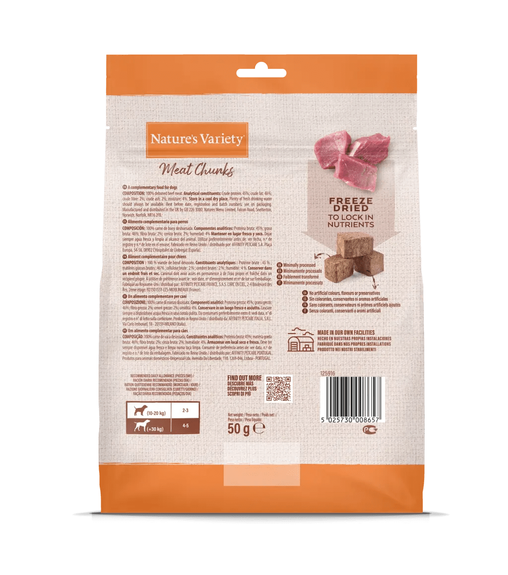 NVD FREEZE DRIED CHUNKS BEEF