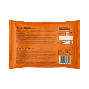 Bocaditos en salsa gatito con Pollo o Salm&oacute;n