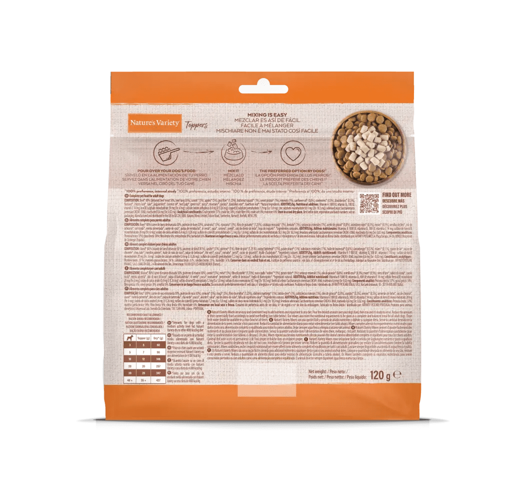 NATURE'S VARIETY FREEZE DRIED TOPPER VACA